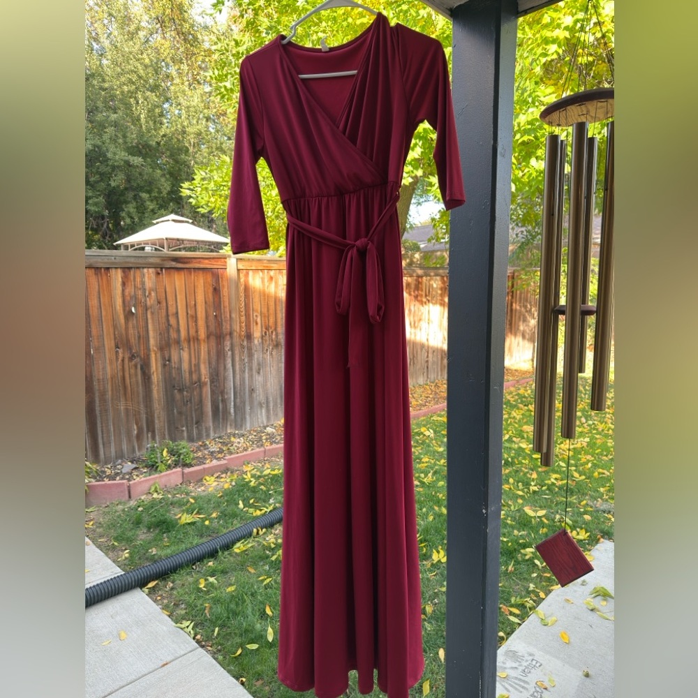 Lot of Two Pinkblush Maternity Maxi Dresses - Red and Blue